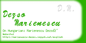 dezso marienescu business card